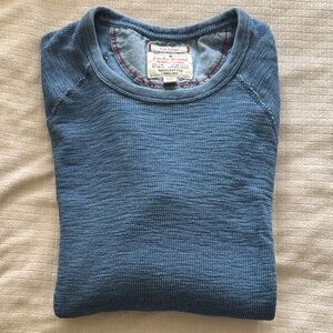 Lucky Brand Men's Textured Blue Crewneck Sweater size M